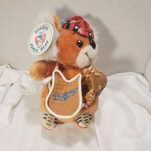 1985 Los Angeles Dodgers Koala Bear Plush Mascot Catcher New Old Stock With Tags